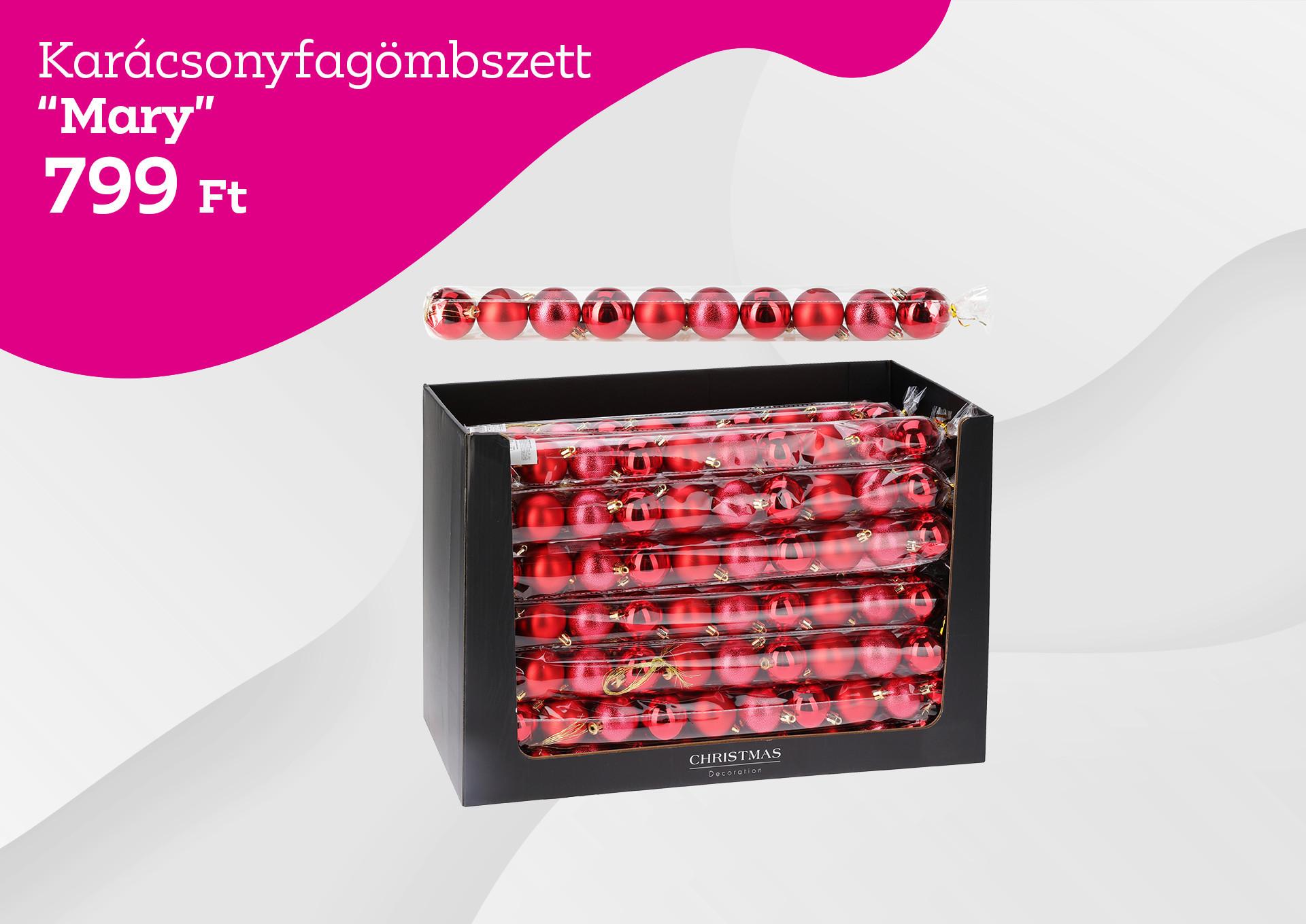 Karácsonyfagömbszett Mary 799 Forint