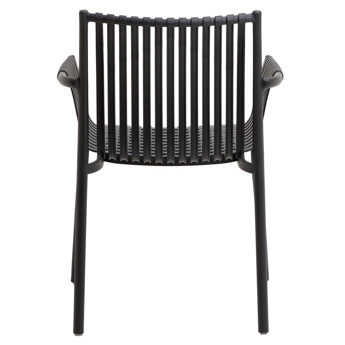 GARTENSTÜHLE OLEA 4er-Set schwarz - Schwarz, Textil (59/84/57cm) - IDIMEX