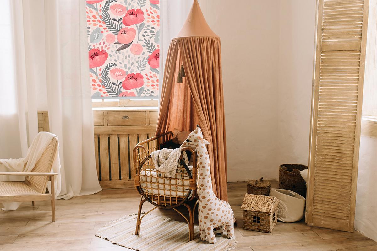INNENROLLO - Fensterrollo - Rollo - 150x180 cm - Mohn - Rot, Kunststoff (150/180/0.5cm) - TULUP