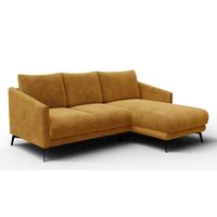 ECKSOFA VILT 3-Sitzer, safran - Gelb/Schwarz, Holzwerkstoff/Textil (221/156cm) - Wozimo