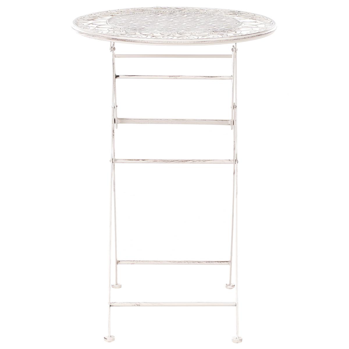 GARTEN-BARTISCH 60 cm Beige Trieste - Beige, Metall (60/60/90cm) - Beliani