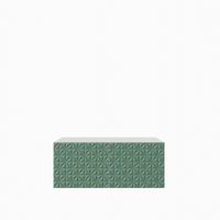 LOWBOARD ROVA 100/41/40 cm, Hängender TV-Schrank Weiß / Grün - Weiß/Grün, Holzwerkstoff (100/41/40cm) - MASSENO