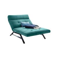 LIEGE MIT MOTORISCHER RELAXFUNKTION AMERIVA Smaragdgrün Velvet Relaxfunktion - Smaragdgrün/Schwarz, Textil (120/110/158cm) - KAWOLA