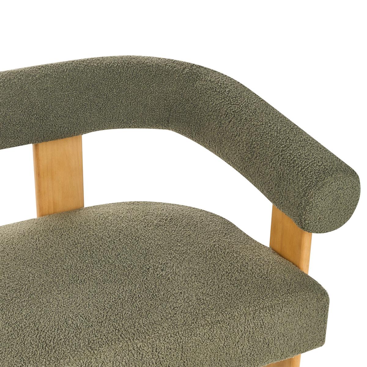2-SITZER-SOFA Bouclé Grün/Hellbraun Ilbro - Braun/Grün, Textil (138/76/68cm) - Beliani