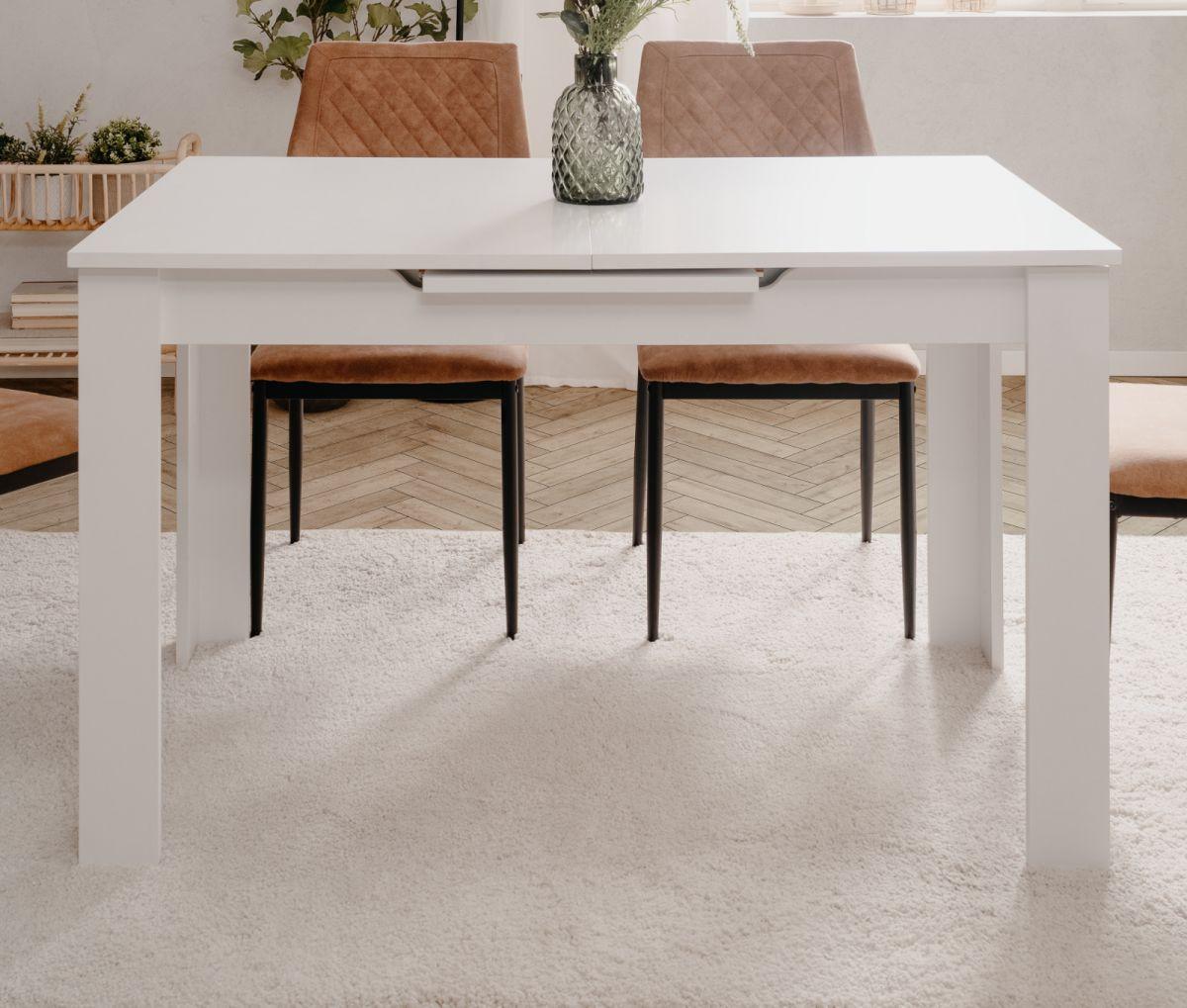 ESSTISCH weiß 125 - 165 cm, Küchentisch ausziehbar - Weiß, Holzwerkstoff (125/75/75cm) - Furn.Design
