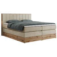 BOXSPRINGBETT BELLISSIMO KING 180/200 Beige Velvet - H4 - Beige, Holz/Textil (180/200cm) - MKS