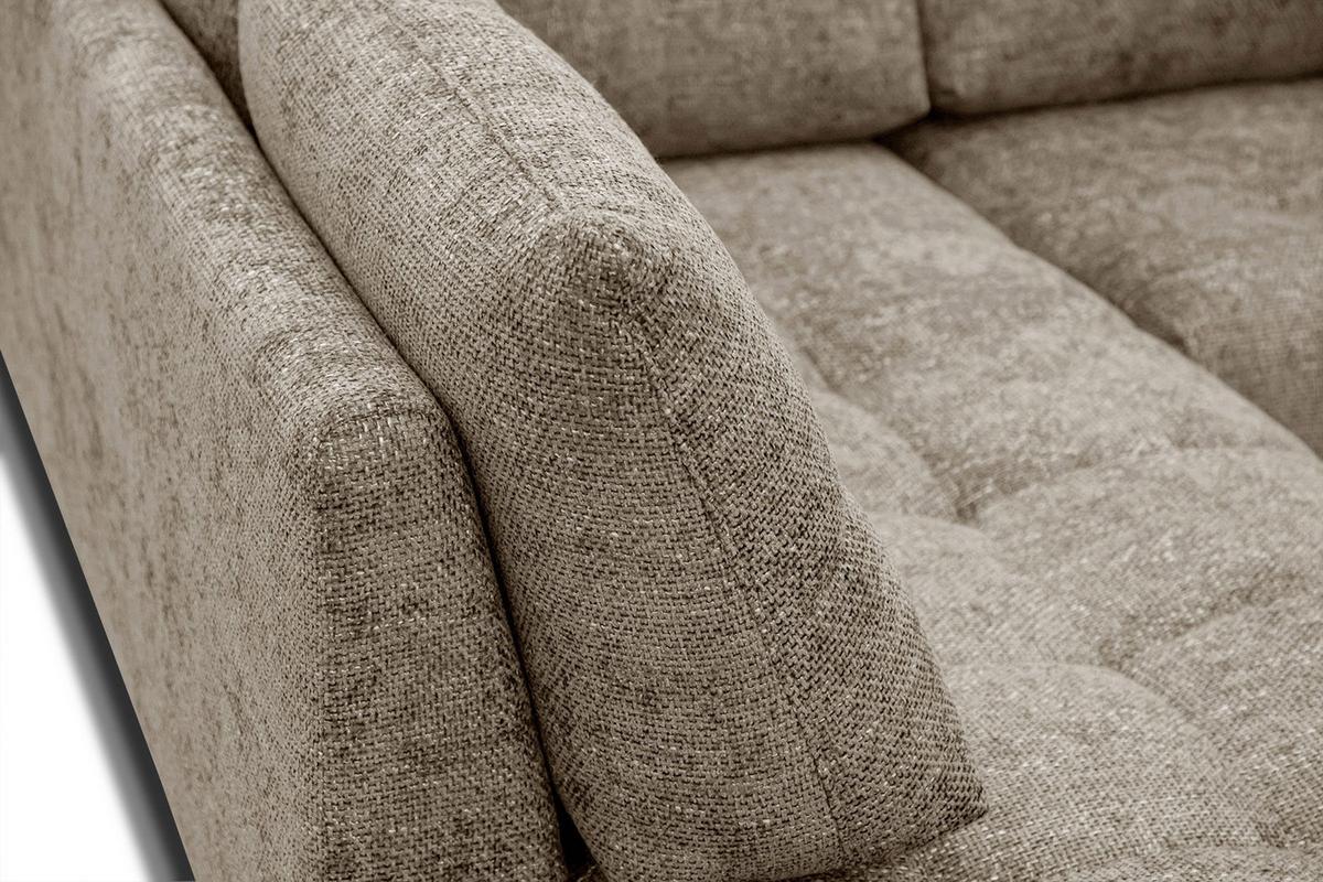 ECKSOFA SALVINI 5-Sitzer, taupe - Taupe/Schwarz, Holzwerkstoff/Textil (158/292cm) - Wozimo