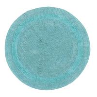 BADEMATTE 80 cm rund, 100% Baumwolle, wendbar - Hellblau, Textil (80/80cm) - Homescapes