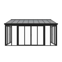WINTERGARTEN 292 x 548 x 312 cm dunkelgrau - Dunkelgrau, Metall (552/312/290cm) - Juskys