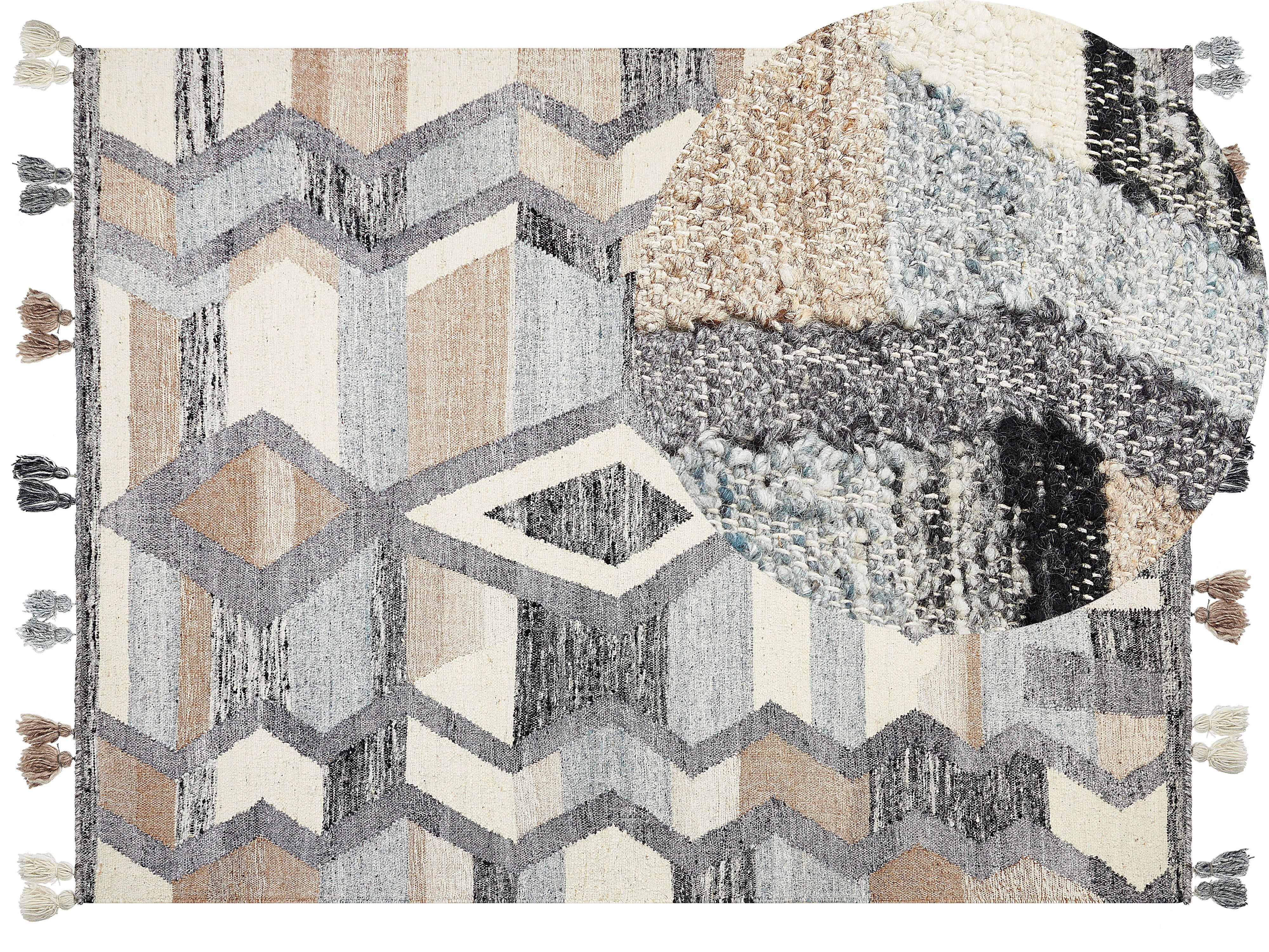 KELIM-TEPPICH Aygezard 230/160 cm - Multicolor, Textil (160/230cm) - Beliani