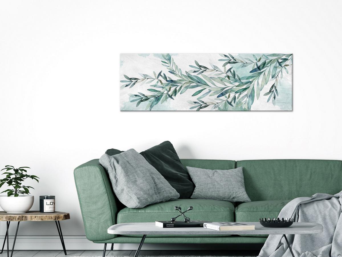 KUNSTDRUCK Grün 135/45 cm - Grün, Textil (135/45cm) - KUNSTLOFT