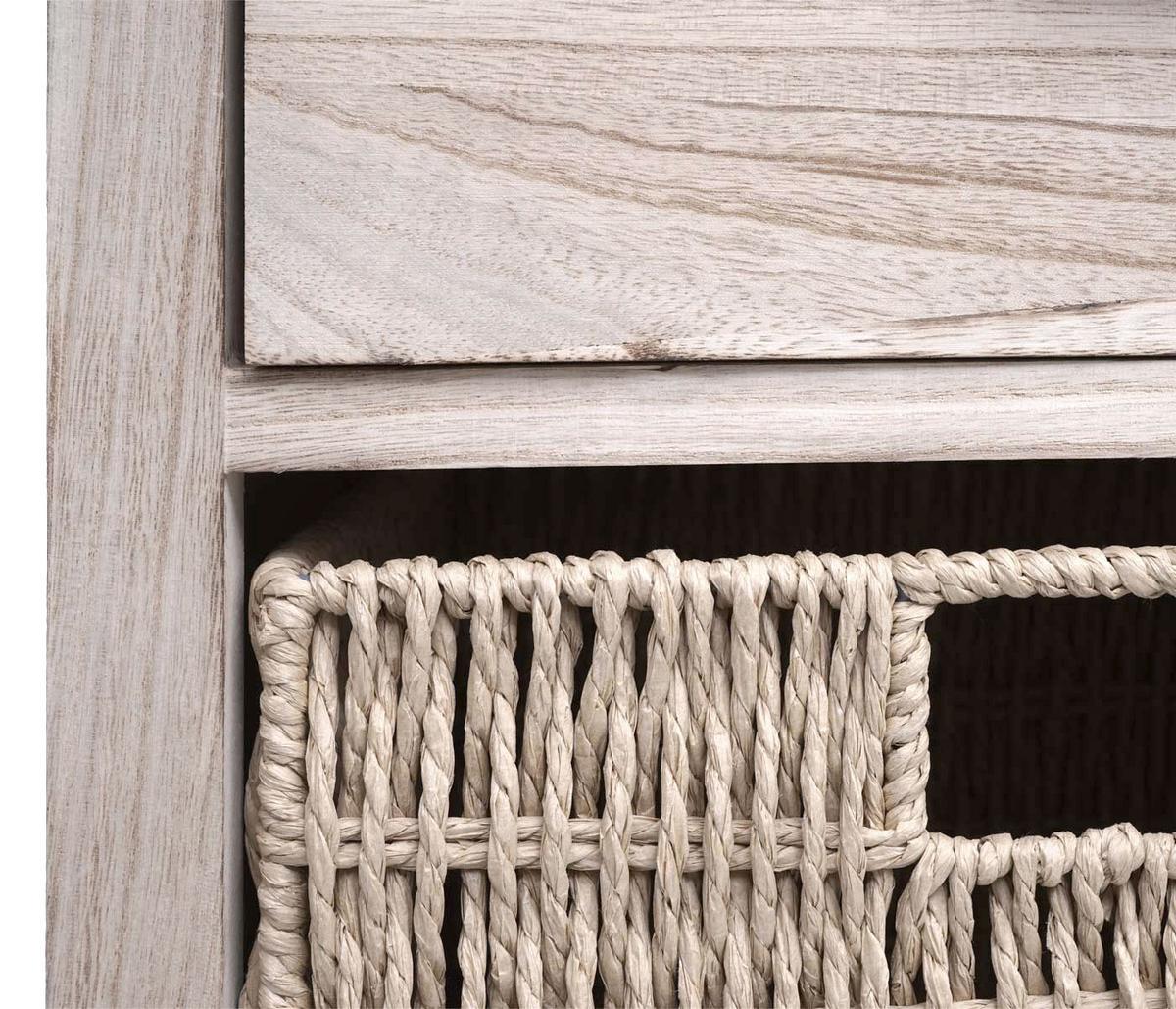 KOMMODE MIT KÖRBEN Braun - Braun, Holz (40/83/29cm) - MCW