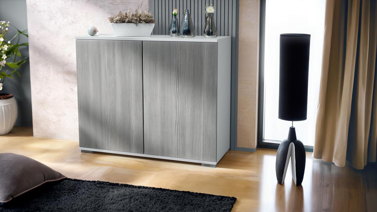 KOMMODE Skadu Avola-Anthrazit - Anthrazit, Holzwerkstoff (92.5/75.5/35cm) - Vladon