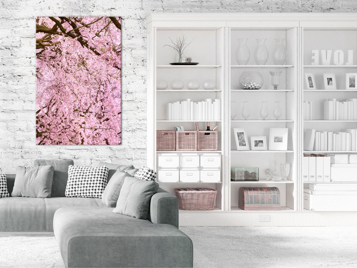 KUNSTDRUCK Rosa 60/90 cm - Pink/Braun, Textil (60/90cm) - KUNSTLOFT