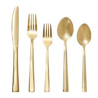 BESTECK SET 4 Personen (20-teilig) - Goldfarben, Metall - Intirilife