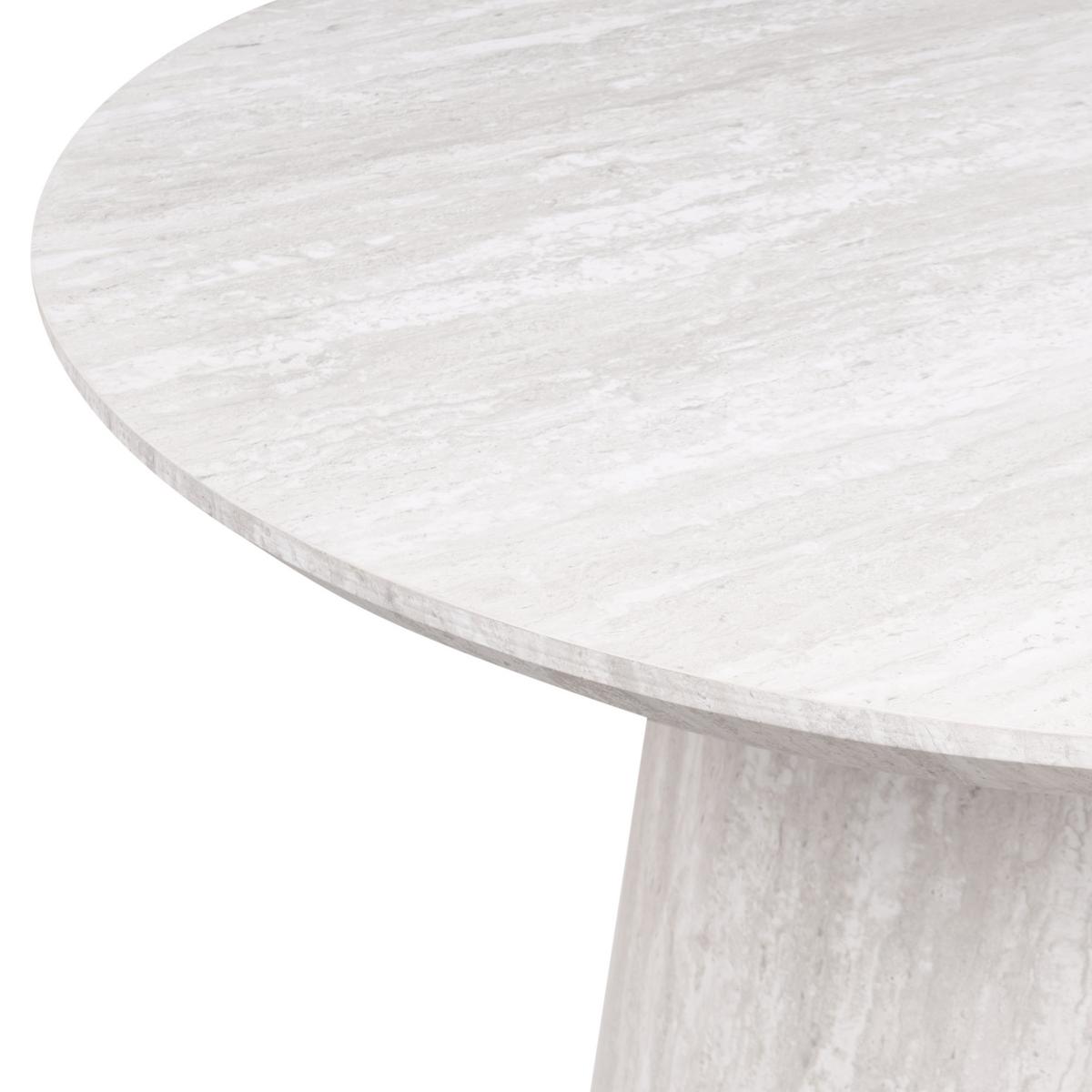 ESSTISCH Travertinoptik 220/95 cm Luman - Beige, Holzwerkstoff (220/95/76cm) - Beliani
