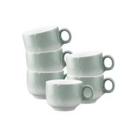 ESPRESSOTASSEN MIT HENKEL Sento Home Aura mint 80 ml 6er Set - Mintgrün, Keramik (0.08L) - Seltmann Weiden