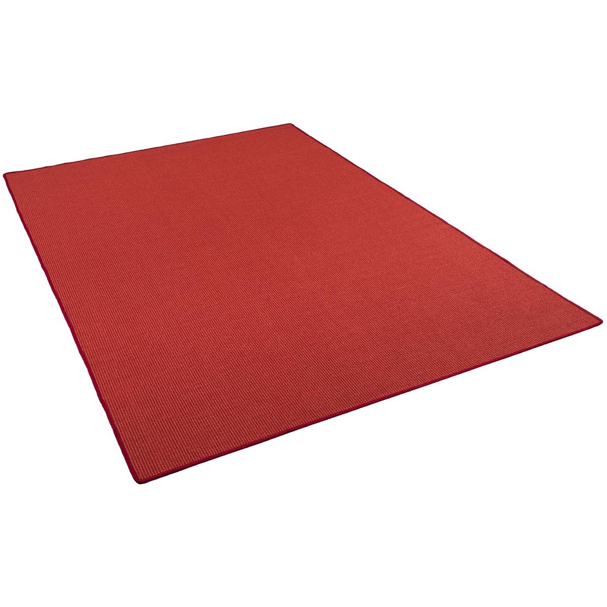 SISAL NATUR TEPPICH KLASSISCH - Rot, Textil (80/160cm) - Snapstyle