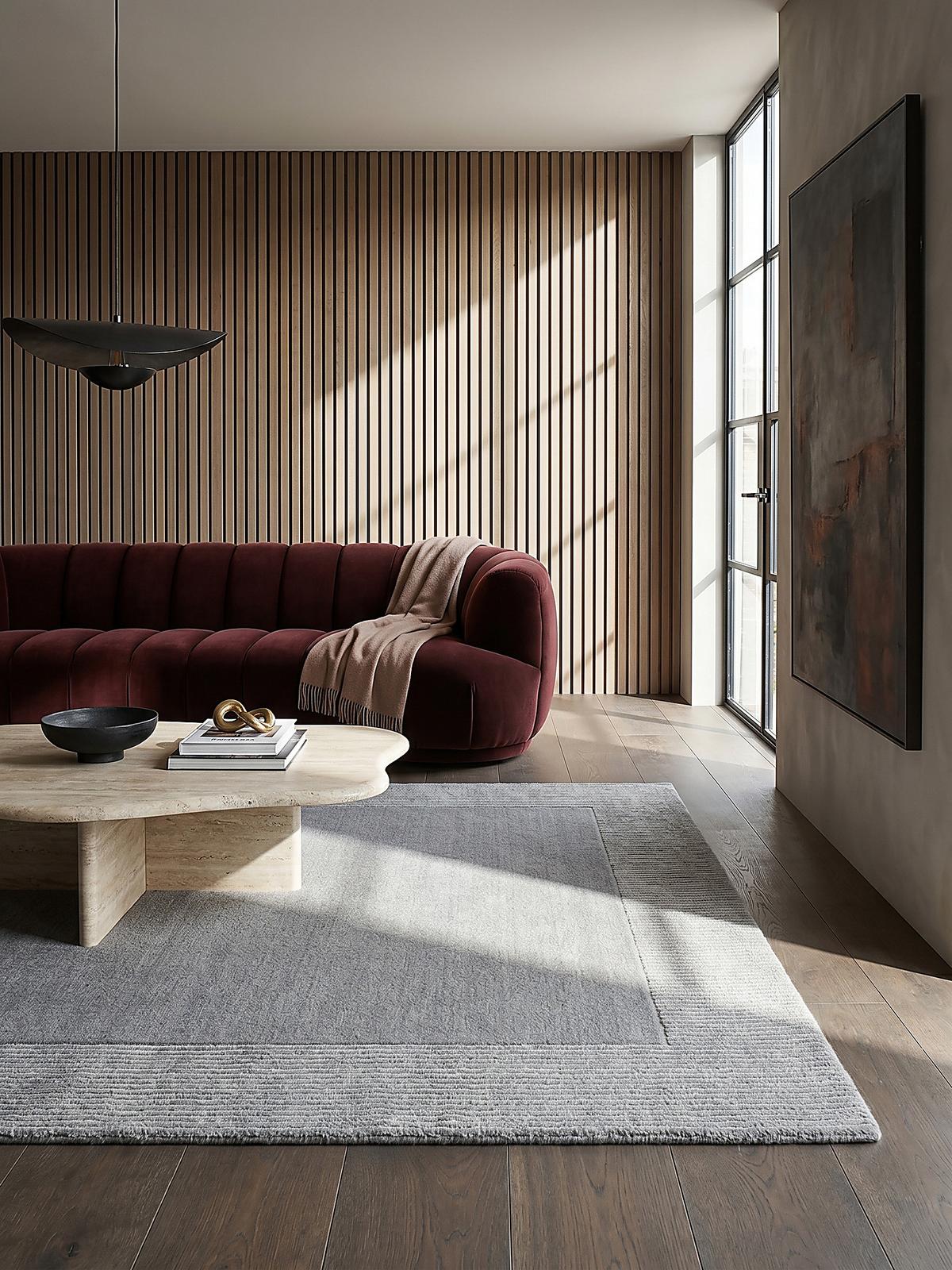 WOLLTEPPICH MOLE, einfarbig, Grau meliert, 200 x 290 cm - Grau, Textil (290/200cm) - KADIMA DESIGN