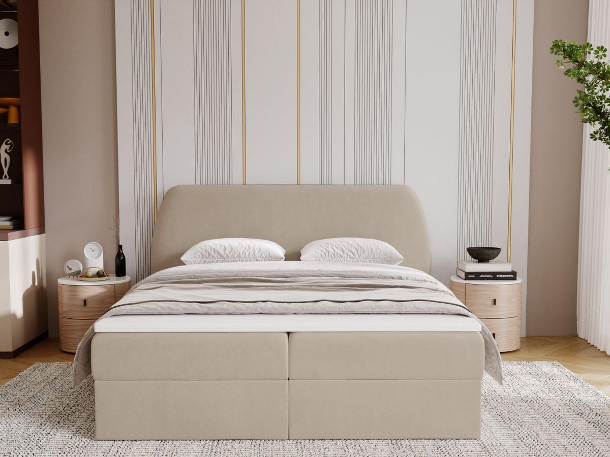 BOXBETT Bogota 140x200 Beige - Beige, Holz/Textil (140/200cm) - Graingold