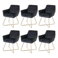 ESSZIMMERSTUHL Schwarz 6er-Set - Schwarz, Textil (60/79/58cm) - MCW