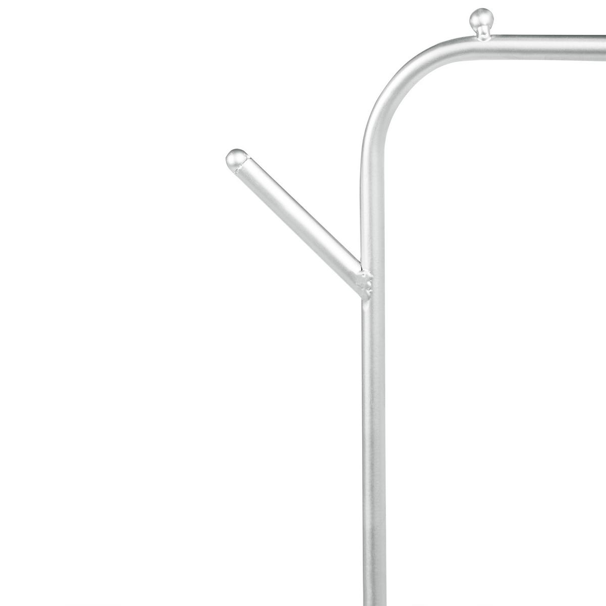 GARDEROBENSTÄNDER Silber Eureka - Silberfarben, Metall (48/171/30cm) - Beliani