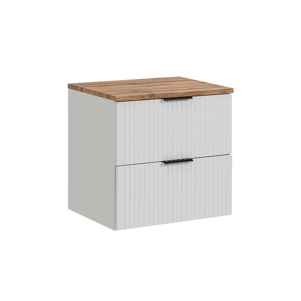 WASCHTISCHUNTERSCHRANK 60.6cm Adriel Weiß - Weiß, Holzwerkstoff (60.6/59/46cm) - Petits-meubles