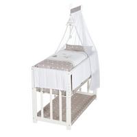 BEISTELLBETT Indibär 4in1 Set 90 x 45 cm - Taupe/Weiß, Holzwerkstoff (45/90cm) - Roba