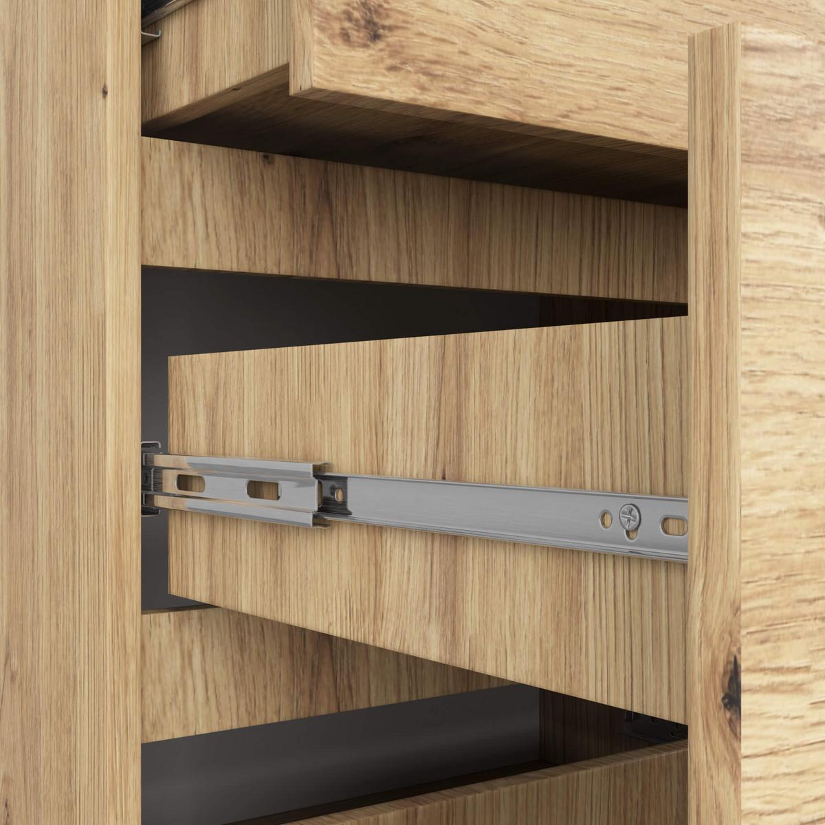 KOMMODE Eiche Artisan 121/120/40 - Eiche Artisan, Holzwerkstoff (120/121/40cm) - RAUMHIRSCH FURNITURE