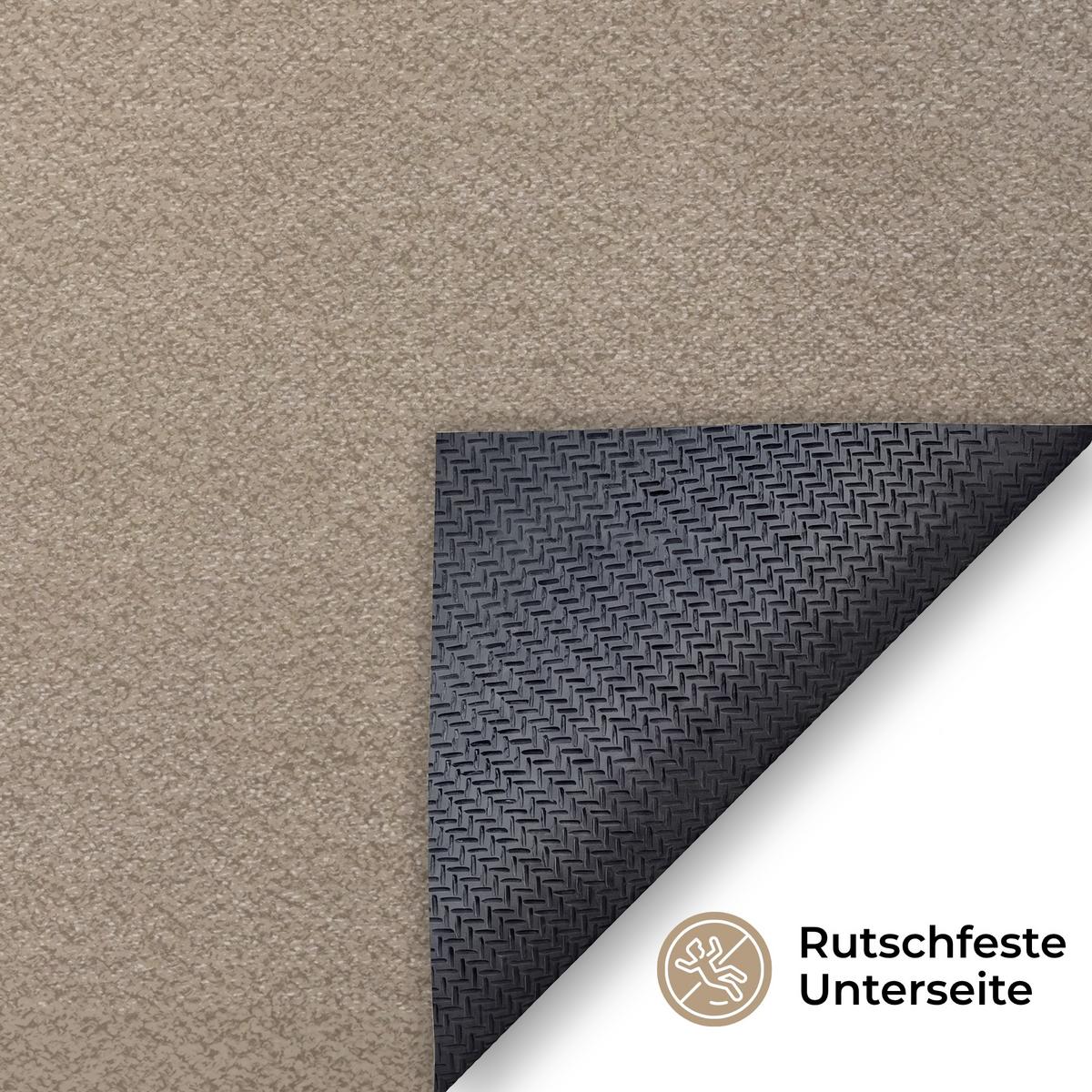 FUSSMATTE Glatte Oberflächen - Harmonisch - Wellenförmig Schmutzfangmatte 120x80 cm - Beige, Kunststoff (120/0.4cm) - MuchoWow