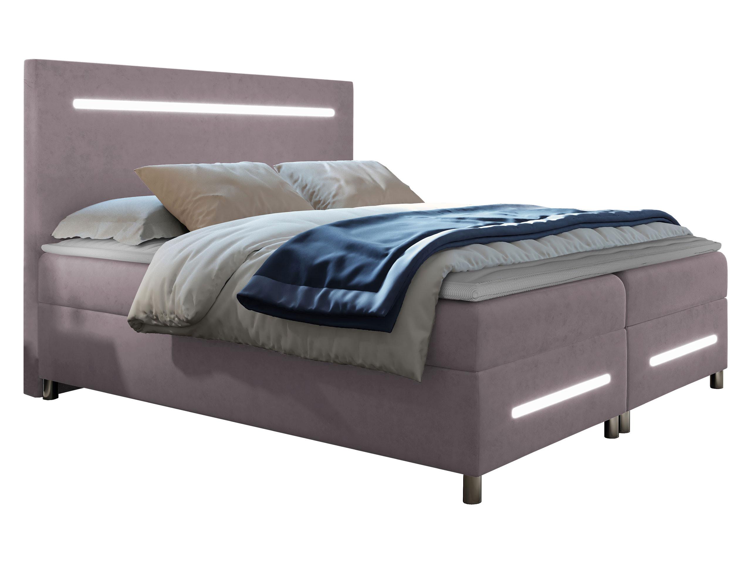 BOXBETT Enter LED - H3 - Rosa, Holz (180/200cm) - MIRJAN24