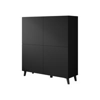 HIGHBOARD Phuket 120 - Graphitfarben/Schwarz, Holzwerkstoff/Kunststoff (120/130/39cm) - MIRJAN24