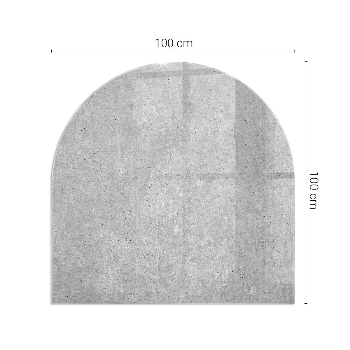 GLASPLATTE für Kamin 100x100 cm - Grau, Glas (100/100/0.4cm) - TULUP