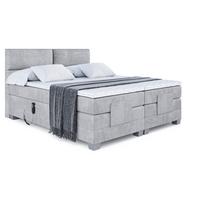 BOXSPRINGBETT elektrisch verstellbar mit 2 Matratzen H4/Taschenfederung MAYA EL 160 x 200 Grau - Grau, Holzwerkstoff (167/200cm) - ALTDECOR