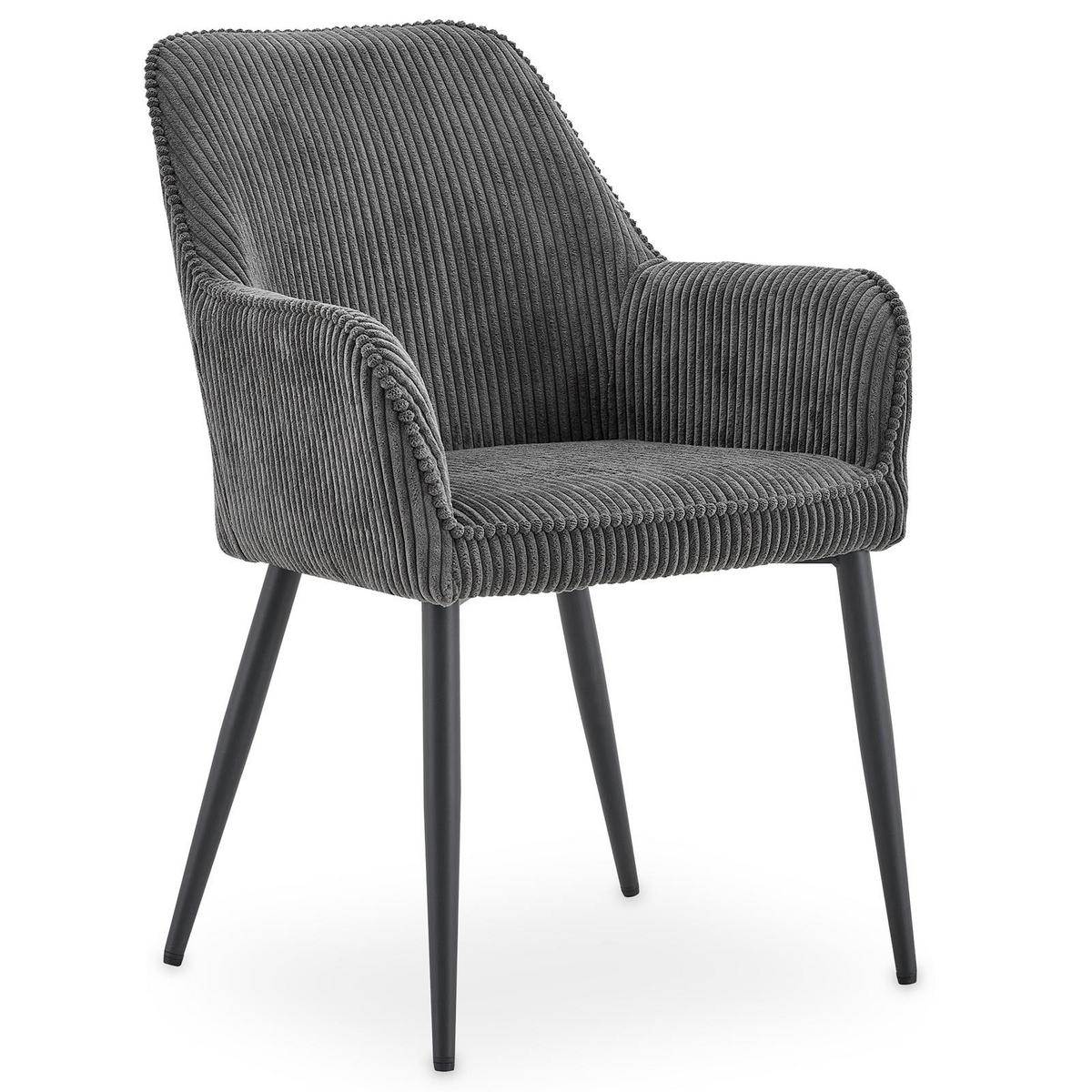 ESSZIMMERSTÜHLE VERONA 2er-Set grau - Grau, Textil (59/85/63cm) - IDIMEX