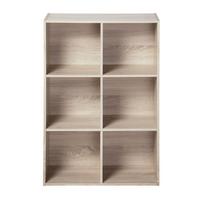 REGAL mit 6 Fächern - H91,5 x L61,5 cm - Apfelbaumfarben, Holzwerkstoff (29.5/91.5/61.5cm) - Calicosy