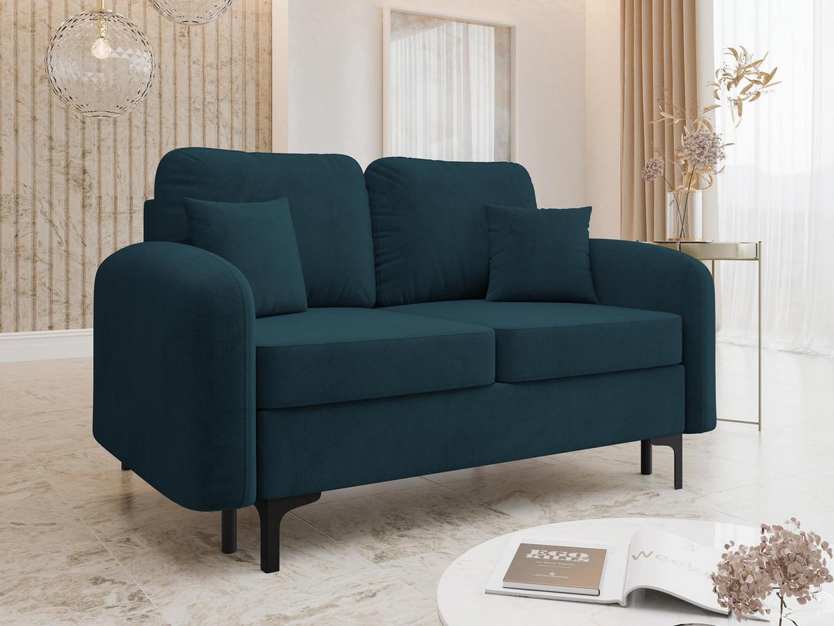 SCHLAFSOFA Venice Small - Blau/Schwarz, Holz/Textil (157/96/94cm) - MIRJAN24