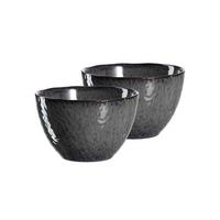 KERAMIKSCHALEN Matera Anthrazit ø 15.3 cm 2er Set - Grau, Keramik (15.3cm) - Leonardo Living