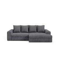 ECKSOFA Paola 3 Sitzplätze Grau - Grau, Holz (272/167cm) - Petits-meubles