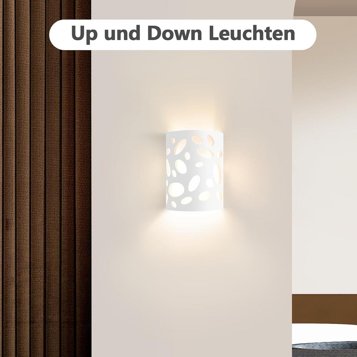 LED - WANDLEUCHTE Nixthun 18.0/9.0/23.0 cm - Weiß, Metall (18/9/23cm) - ZMH