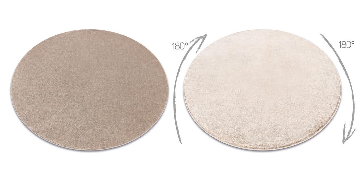 TEPPICH Softy 150 cm - Beige, Textil (150/150cm) - rugsX