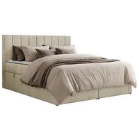 BOXSPRINGBETT ALVER 180/200 - Beige Velvet - H3 - Beige, Textil (180/200cm) - MKS