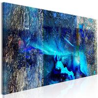 KUNSTDRUCK Blau 120/40 cm - Blau/Goldfarben, Textil (120/40cm) - KUNSTLOFT