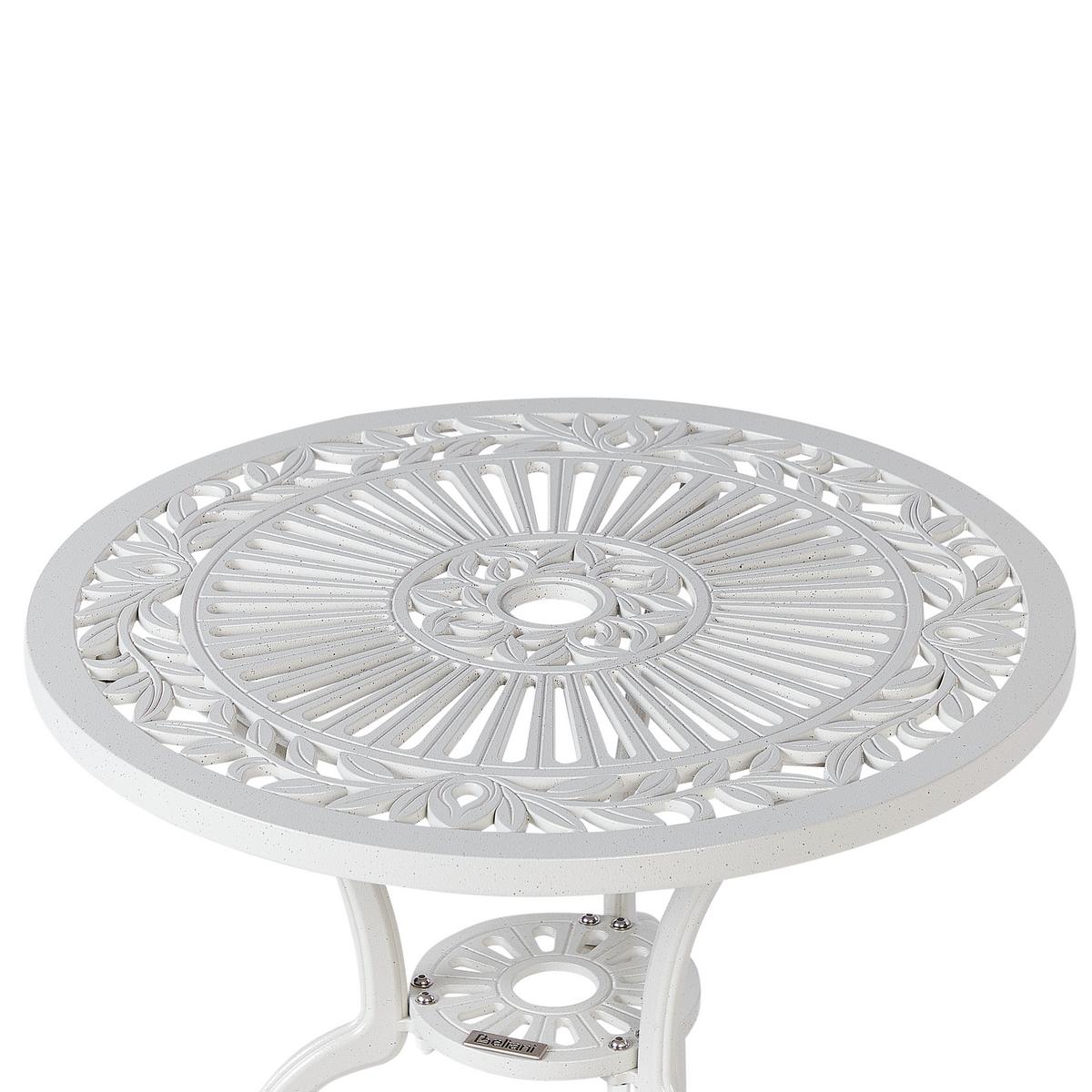 BISTROTISCH Weiß Dascio - Weiß, Metall (61/61/71cm) - Beliani