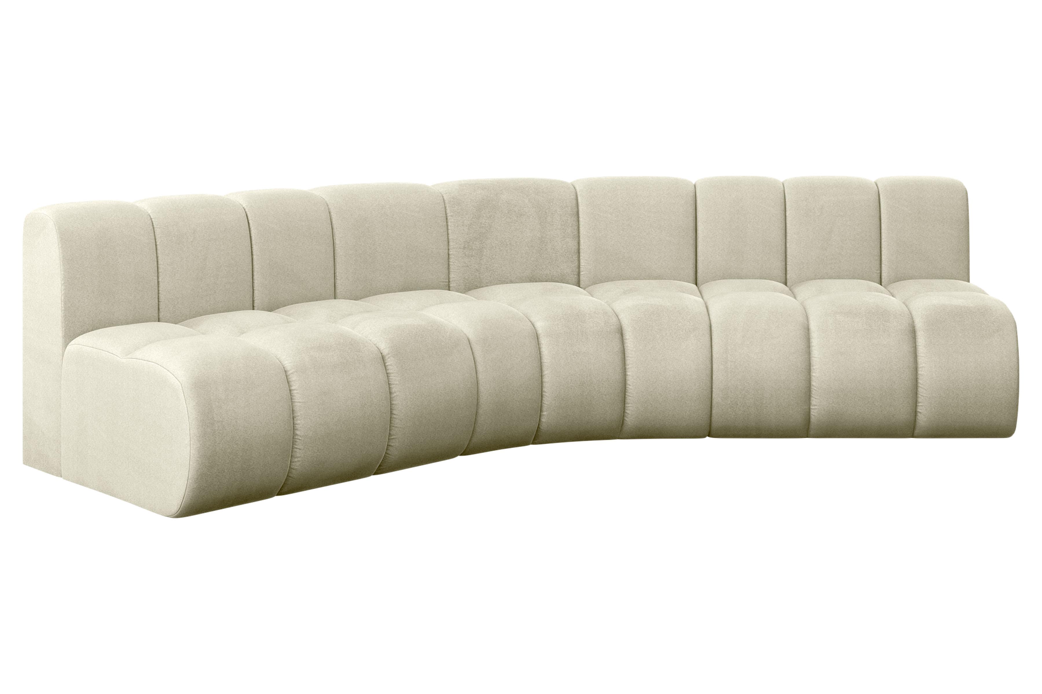 ECKSOFA modulares Sofa Montra-L1 - 290x174x70 cm Beige - Beige, Holzwerkstoff/Textil (290/174cm) - ALTDECOR