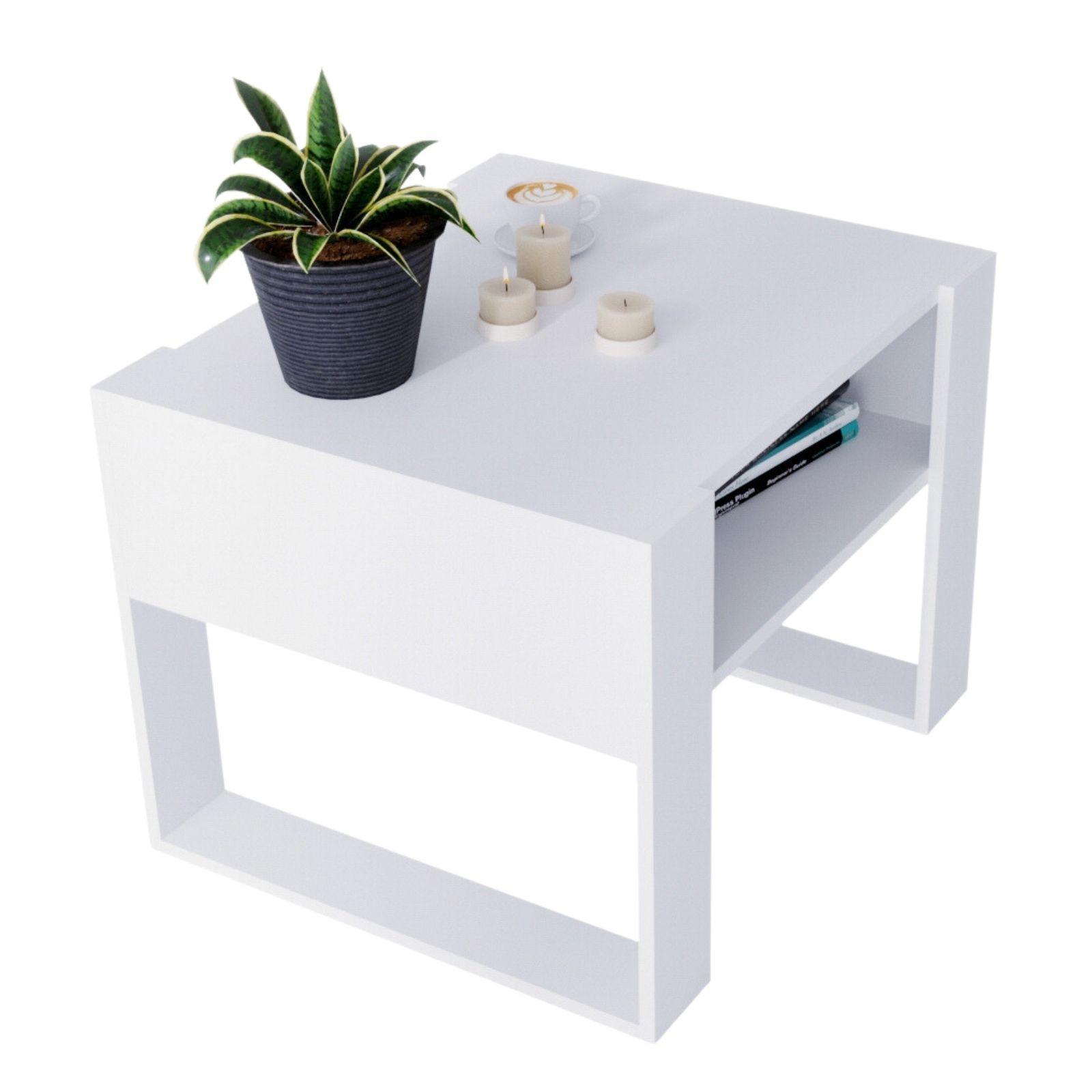 COUCHTISCH Karo65 65/45/53,6 - Weiß, Holzwerkstoff (53.6/65/45cm) - RAUMHIRSCH FURNITURE
