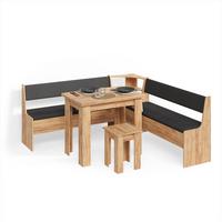 ECKBANKGRUPPE Tiberio Goldkraft Eiche 180 x 180 cm mit Tisch - Honigeiche, Holzwerkstoff (180/80/180cm) - Livinity®