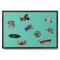 MAGNETTAFEL 60x40 cm Schwarzer Rahmen Minzgrün - Pastellgrün, Metall (60/50/0.4cm) - TULUP