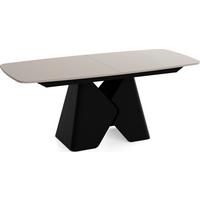 ESSTISCH Vanta rechteckig ausziehbar verlängerbar mit Schwarzem Metallgestell, Kaschmir 200-290/90/76 cm - Kaschmir/Beige, Holzwerkstoff/Metall (90/290/76cm) - WFL GROUP