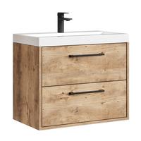 BADMÖBEL-SET Florence 2 Teile Kastanien Eiche - 60 x 35 x 51 cm - Kastanienfarben/Eichefarben, Holz (60/51/35cm) - Badplaats